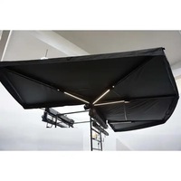 Tente de toit en forme d'éventail sans armature à 360 degrés, éclairage intégré, pare-soleil et abri de pluie pour voiture, toutes saisons, 2000-3000mm, imperméable