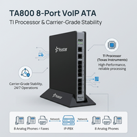 Gateway VoIP Yeastar TA800 con 8 Puertos FXS, Procesador TI de Alto Rendimiento, Llamadas Simultáneas, Control de Llamadas SIP, Uso en Oficina