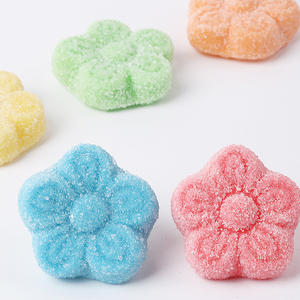 Toptan Özel Karışık Meyve Aromalı Jöle Şekerlemeler Tatlı ve Ekşi Helal Sertifikalı Çiçek Şekilli Asitli Kum Şekerlemeler - Product Image 3