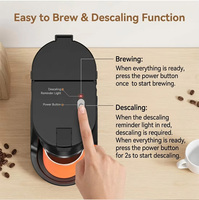 Machine à café automatique mini capsule pour la maison, machine à café électrique à dose unique, capacité de 12 onces, arrêt automatique, portable