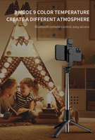 Q02S Tripod nirkabel Q02S, Monopod lipat harga rendah baru 2024 dengan tongkat Selfie rana cahaya isi