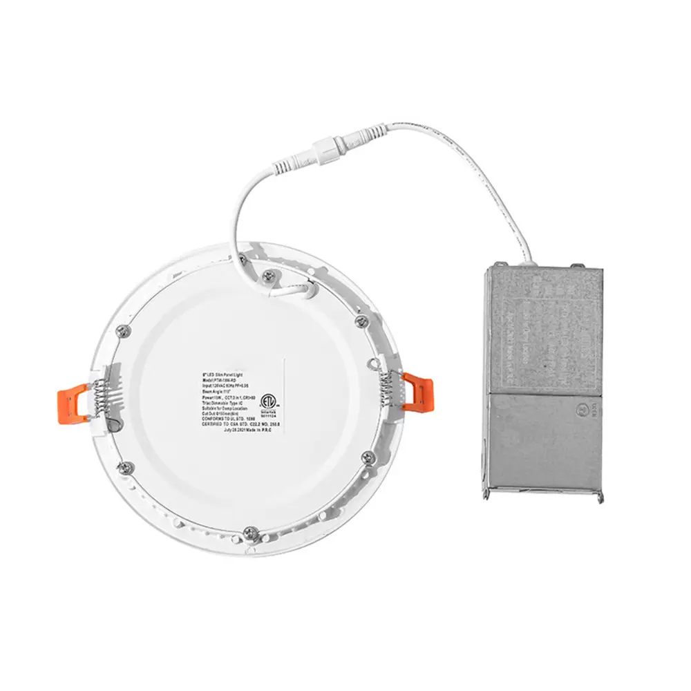 Cct Selectableultra-Dunne Led-Inbouw Plafondlamp Met Aansluitdoos Dimbaar Canless Wafer Slank Paneel Downlight Ic Rated Etl