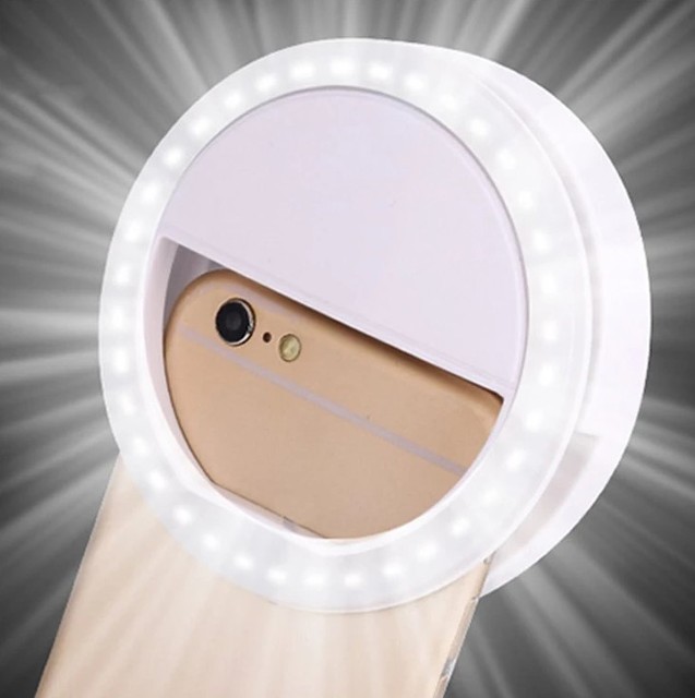 Popular Selling Customized Logo Portable Selfie Ring Light Rechargeable Battery Flash Ring Light for Mobile Phone