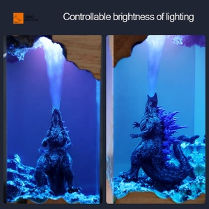 Tùy chỉnh USB <span class=keywords><strong>LED</strong></span> đèn bàn độc đáo động vật biển đám mây cá mập thiết kế thân thiện với môi nhựa trong suốt hàng thủ công cho Halloween Giáng sinh - Product Image 3