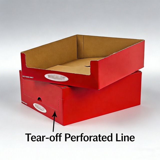 High Quality OEM Printed Corrugated Shipping Box Retail Display Packaging Box Custom Cardboard Box with Perforated Line