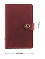 Carnet de notes en cuir rechargeable, carnet avec poches, carnet à anneaux 6 trous avec porte-stylo, personnalisable