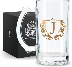 Regalos de Cerveza Personalizados para Hombres - Jarra de Cerveza Resistente de 17 oz con Asa para el Jefe como Regalo de Cumpleaños o Navidad - Product Image 1