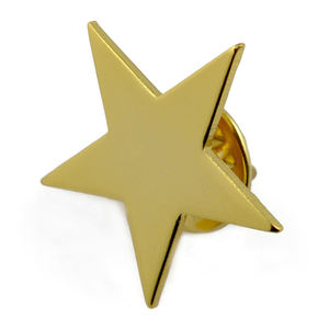 Goupilles à revers personnalisées, lot de 50 pièces, métal noir, alliage de Zinc, relief rouge timbre, émail doux, étoile, Badge métallique or, bon marché - Product Image 4