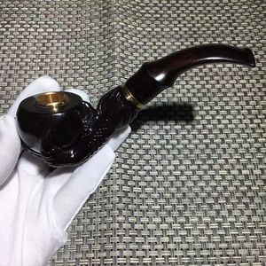 <span class=keywords><strong>Pipa</strong></span> de tabaco seca de madera con diseño de garra de dragón de doble propósito tradicional antiguo conjunto de técnicas de laca - Product Image 6
