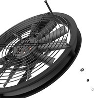 Ventilateur axial DC à énergie solaire étanche de 9 pouces en silicium monocristallin de 20 W avec roulement à billes pour petits poulaillers et niches pour animaux de compagnie