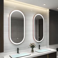 Miroir LED moderne certifié ETL pour projets hôteliers et appartements, personnalisable, qualité commerciale