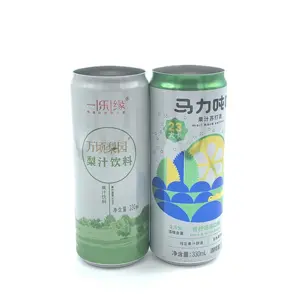 Custom 200ml 330ml 355ml 500ml Slim Sleek Aluminum Beer Beverage Soda Packaging Cans Empty Printed Can For Alcoholic Soft Drink