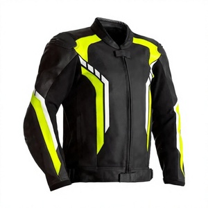 Chaqueta de Motociclismo para Hombre Zuzuki, de Cuero Vacuno Genuino, con Protección de Nivel 2 CE y Soporte para la Espalda - Product Image 1