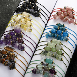 Lot de Bracelets en Pierres Brutes : Quartz Fraise, <span class=keywords><strong>Apatite</strong></span>, Perles de Cristal Naturel – Cadeau Unisexe - Product Image 2