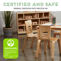 Juego de Mesa y Silla de Madera Montessori para Aula, con Espacio de Lectura, Muebles para Preescolar, Guardería, Aprendizaje Infantil
