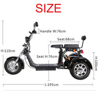 Sepeda Motor Listrik Chopper EB-M8 2000W 20Ah 30Ah 2025 Stok Eropa Berbahan Aluminium Alloy dengan Baterai Lithium Citycoco
