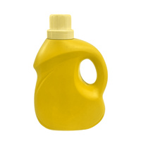 Bouteille de détergent carrée mate en HDPE de 2 L avec poignée latérale et bouchon à vis, logo personnalisé pour savon liquide, vente en gros