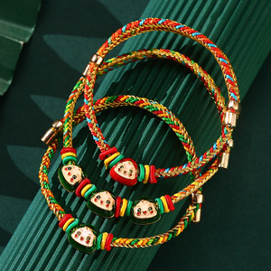 สร้อยข้อมือเชือกห้าสีเทศกาลเรือมังกร, ขนมบ๊วยจิ๋วทอมือ, สร้อยข้อมือด้ายห้าสีสำหรับผู้ใหญ่และ - Product Image 4