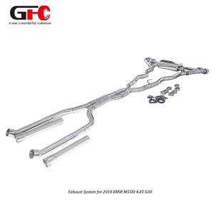 Sistema de Escape Catback GFC Premium para BMW <span class=keywords><strong>M550i</strong></span> G30 2017-2023 4.4L con Silenciadores Dobles, Válvulas Dobles y Salidas de Escape Cuádruples - Product Image 3