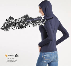 เสื้อยืดมีฮู้ดแขนยาวสำหรับผู้หญิง,เสื้อยืดมีฮู้ดแขนยาวผื่นคันเนื้อนิ่มบางสำหรับผู้หญิงเสื้อยืดมีฮู้ดขนาดใหญ่พิเศษ2022 - Product Image 2