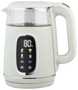 <span class=keywords><strong>Bouilloire</strong></span> à thé à double paroi de 1,8 L, 1500 W, en verre, écran tactile numérique, <span class=keywords><strong>programmable</strong></span>, arrêt automatique, température extérieure en temps réel, pour la maison - Product Image 1