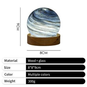 Lámpara de Mesa de Cristal con Diseño de Planeta, para el Hogar y Negocios, Electrónica de Consumo Promocional 2024 - Product Image 2