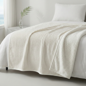 Manta Promocional para Regalo Corporativo |   Franela Acanalada Mezclada con Terciopelo Shu |   Empaque de Lujo con Logotipo Personalizado |   Artículo al por Mayor de Alta Calidad - Product Image 1