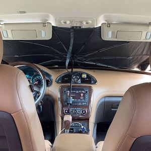 Custom Logo Printed Portable Folding Retractable Windshield for Car Front <b>Window</b> Sunshade Umbrella - Product Image 6