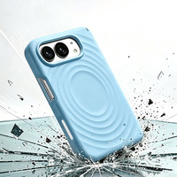 Coque de téléphone antichoc intégrée en silicone liquide souple à motif ondulé pour iPhone 18 Duo