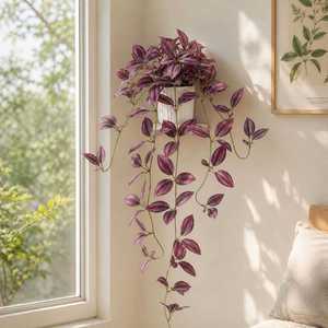 Plante artificielle An Yun en forme d'araignée, 80 cm, plante grimpante en soie, décoration intérieure, vert, rose, rouge, vert foncé, avec ou sans pot - Product Image 2