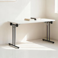 Table pliante en métal de qualité commerciale, bureaux informatiques, table de réunion, conception personnalisée pour événements et salles de réunion, empilable
