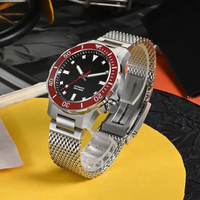 Montre automatique de plongée au design original, saphir, luminescence, revêtement antireflet, lunette en céramique, étanche, montre-bracelet pour homme