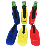 Refroidisseur isolé de manchon de bière coloré en néoprène de 330ml avec poche d'ouvre-bouteille par Sublimation