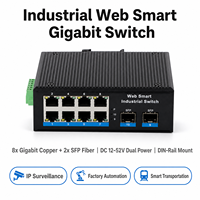 Endüstriyel sınıf ağ yönetimi tipi Gigabit 2 optik 8 elektrik Fiber ağ anahtarları Ethernet anahtarı uzatın