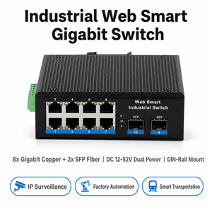 Tipo di gestione della rete di livello industriale Gigabit 2 ottica 8 fibra elettrica estendere Switch di rete Ethernet Switch - Product Image 2