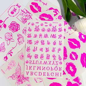 Autocollants de <span class=keywords><strong>tatouage</strong></span> temporaire motif lèvres rouges, cœur, léopard, rose – Sexy et élégants <span class=keywords><strong>pour</strong></span> la Saint-Valentin – Tatouages temporaires imperméables - Product Image 2