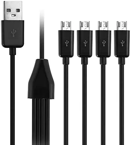 Зарядный кабель с несколькими микро-USB, 4 в 1, USB 2,0 A папа на 4 микро-USB папа, Разветвитель Кабеля Micro USB 2 м 6 футов