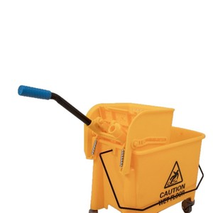 Seau à serpillière avec essoreuse 63x27x67 Jaune Outil de nettoyage de sols pour hôtels et commerces - Product Image 5