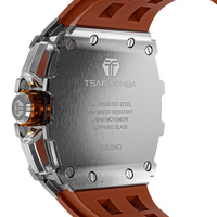 Auf Lager Luxuriöse Automatische Quarz-Chronograph-Uhr Japan-Uhrwerk 5 BAR Silikonarmband Modisch für Geschäftsmänner