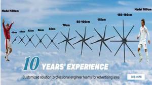 Kipas angin 3d ukuran vertikal, proyektor Hologram Dinding 65cm sambungan 3 buah lampu kipas 3Led dinding Hologram 3d lampu kipas Led dinding Hologram 3d - Product Image 5