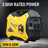 Generador Inverter Portátil Silencioso de Gasolina de 3.5KW, 3500W para Emergencias en el Hogar, Camping y Caravanas