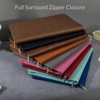 Portafolio de Cuero PU con Cierre y Bloc de Notas Tamaño A4 para Grabado Láser, Regalos Corporativos Personalizados