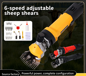 Tondeuse à laine électrique réglable à 6 vitesses, <span class=keywords><strong>ciseaux</strong></span> en acier au carbone, vitesse variable, prise secteur, poignée ambidextre, multifonctionnelle <span class=keywords><strong>pour</strong></span> moutons - Product Image 2