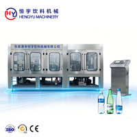 Machine de remplissage et de bouchage automatique 3 en 1 pour bouteilles d'eau, ligne de production de mise en bouteille de bouteilles PET monobloc