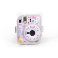 Étui de protection rigide transparent pour appareil photo instantané Fujifilm Instax Mini 12 - Housse antichoc mignonne et transparente pour Instax Mini