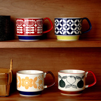 Tasses à café en céramique et grès pour la maison, vente en gros, mugs créatifs pour couple, tasses à lait pour le petit-déjeuner, compatibles lave-vaisselle et micro-ondes