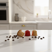 Cápsulas de Café Vacías con Adhesivo, Contenedor de Papel de Aluminio para Café, Cápsula de Café Nespresso