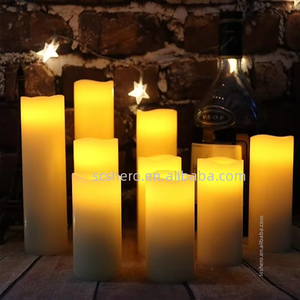 Velas sin Llama, Velas LED de Cera Real con Control Remoto <span class=keywords><strong>y</strong></span> Temporizador para Decoración del Hogar, Chimenea, Bodas <span class=keywords><strong>y</strong></span> Festivales - Product Image 2