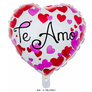 All'ingrosso buon compleanno in spagnolo 18 pollici a forma di cuore spagnolo in alluminio Globos Al Por Mayor Foil palloncino - Product Image 6