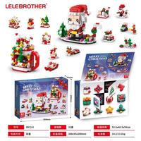 LeleBrother Blocs de Construction Noël Boîte Mystère Mini, Train Santa, Bonhomme Neige DIY Gros Lot